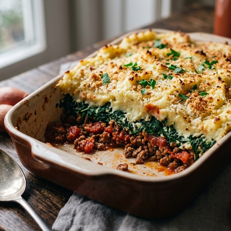 Spinazie onder een dakje recept