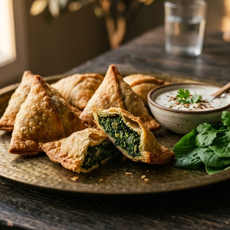 Spinazie samosa's recept