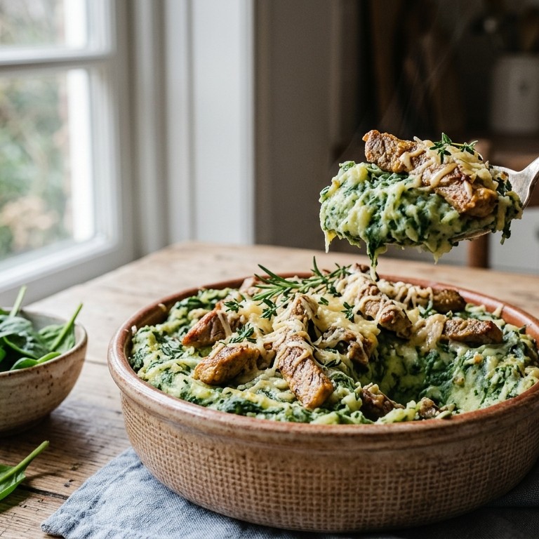 Spinaziepureepotje met Provençaalse runderreepjes recept