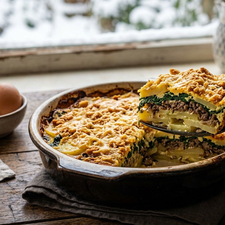Spinazieschotel met gehakt recept