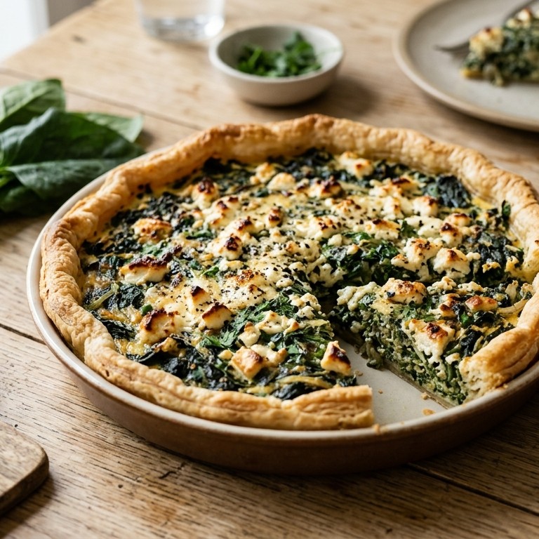 Spinazietaart met feta recept