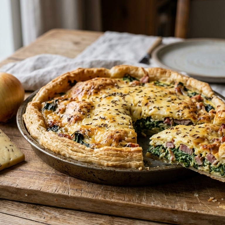 Spinazietaart met komijn recept