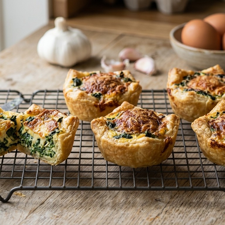 Spinazietaartjes met kaas recept