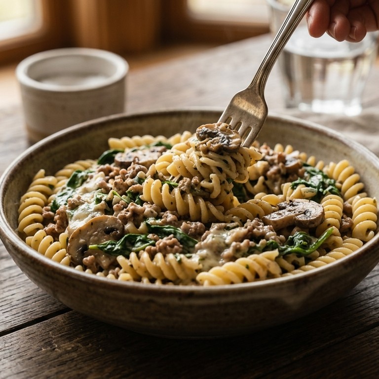 Spirelli met spinazie recept
