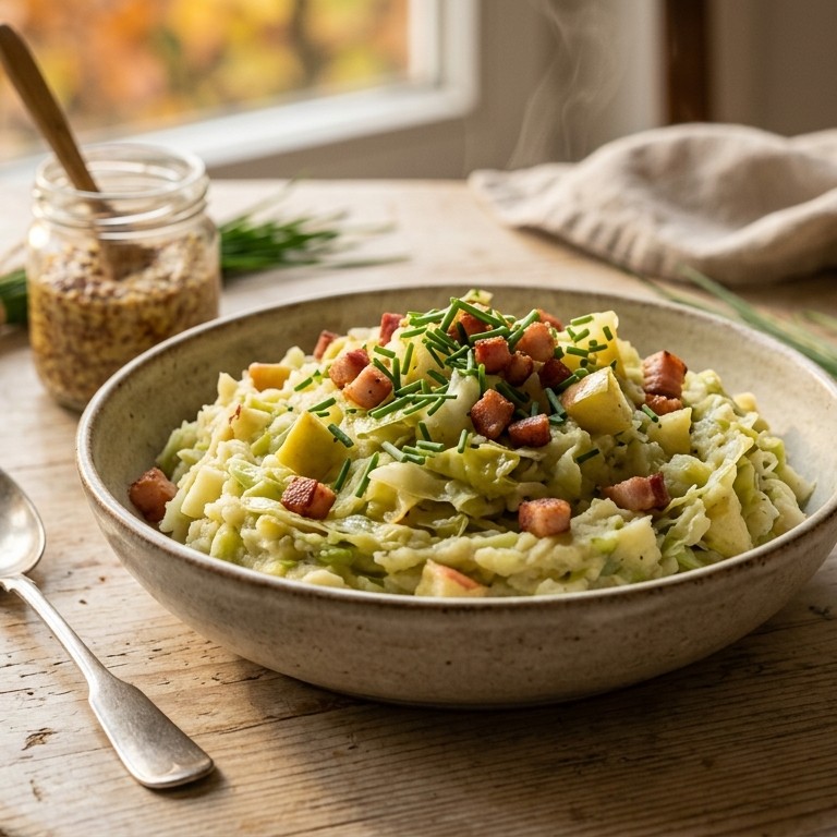 Spitskoolstamppot met appel recept