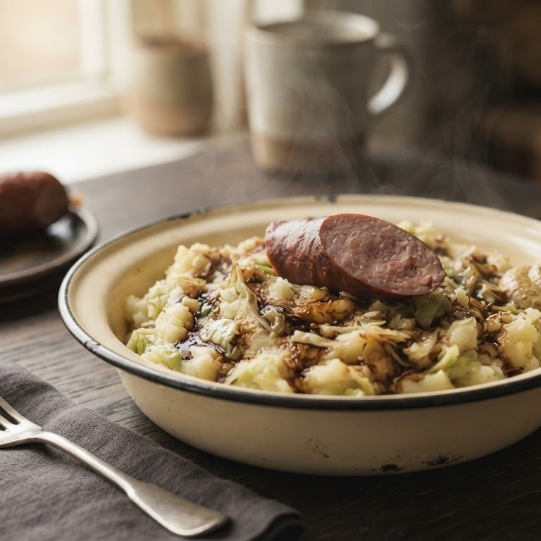Spitskoolstamppot met ketjap manis recept
