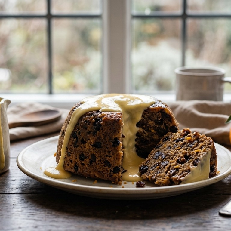 Spotted Dick met Custard recept