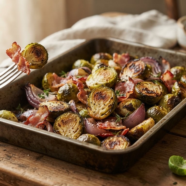 Spruiten en bacon uit de oven recept