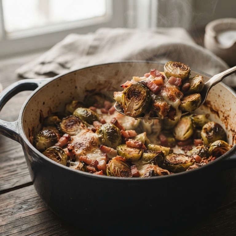 Spruiten met spekjes uit de oven recept