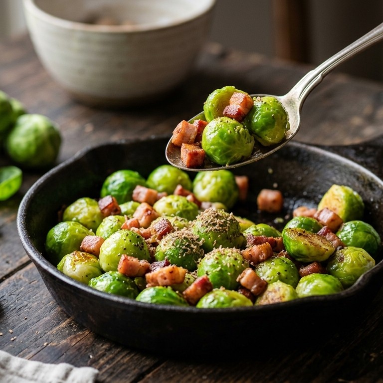 Spruiten met spekjes recept