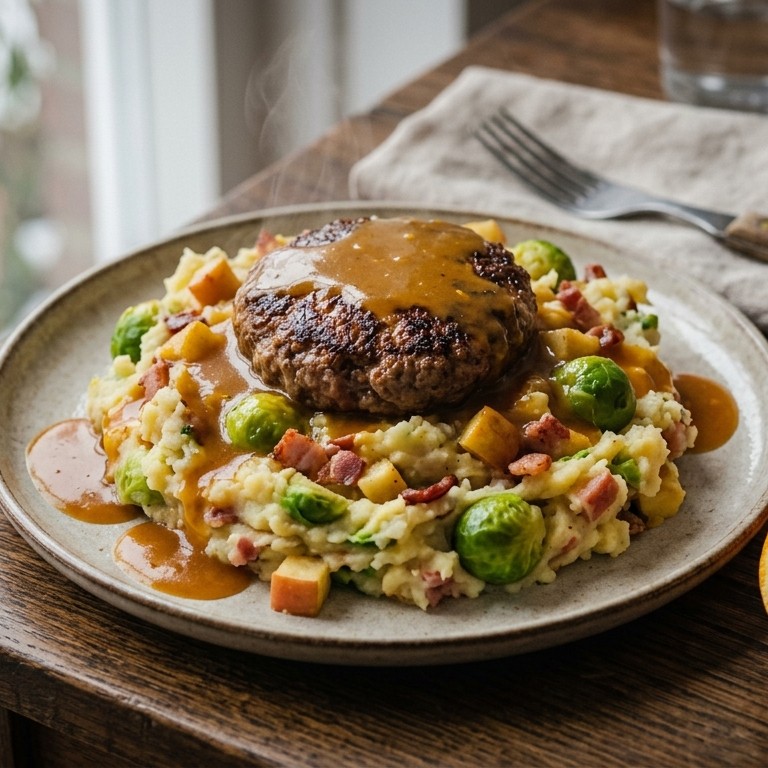Spruitenstamppot met sinaasappeljus en tartaar recept