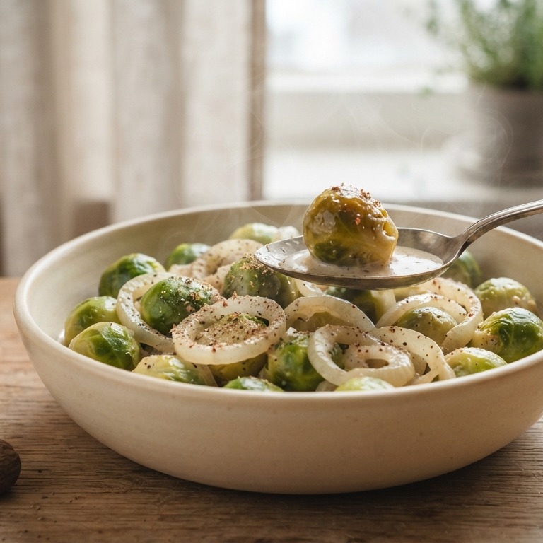 Spruitjes met uitjes recept