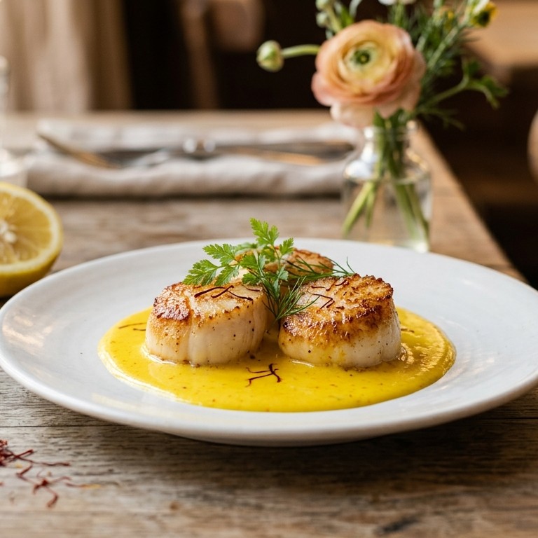 St. Jakobsschelpen met safraansaus recept