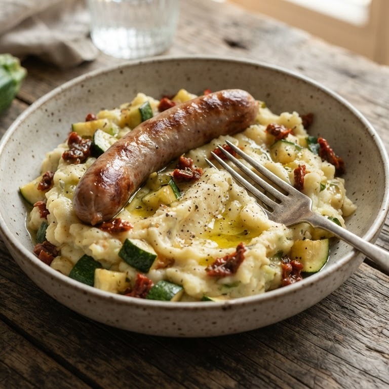 Stampot met hotdog recept