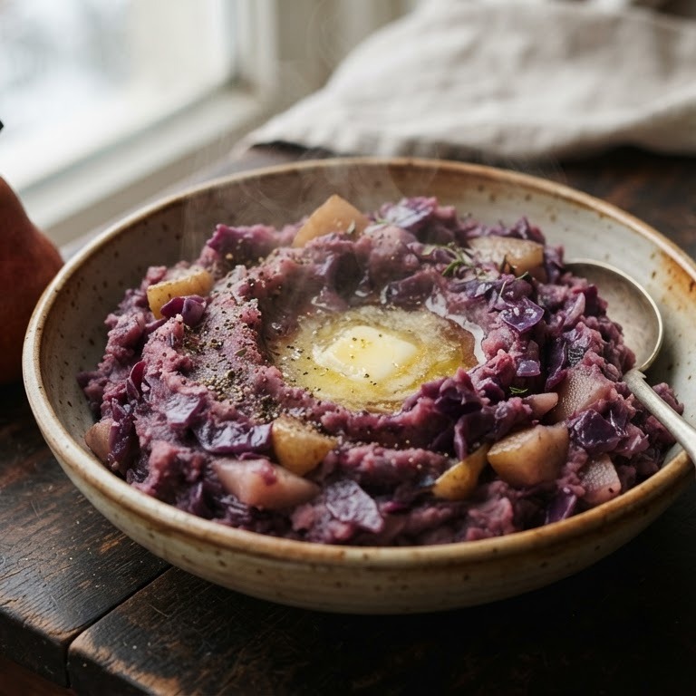 Stampot met rode kool en peer recept