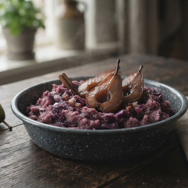 Stampot rode kool met peertjes recept