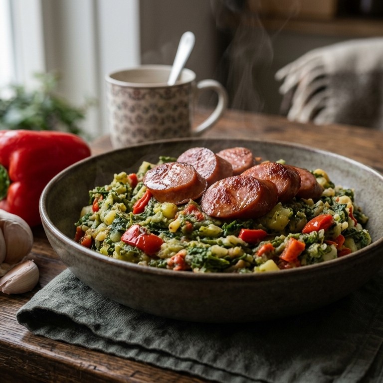 Stamppot boerenkool met rode paprika recept