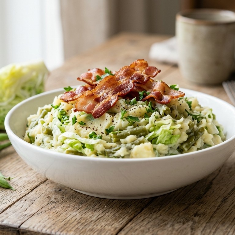 Stamppot boontjes met ijsbergsla recept