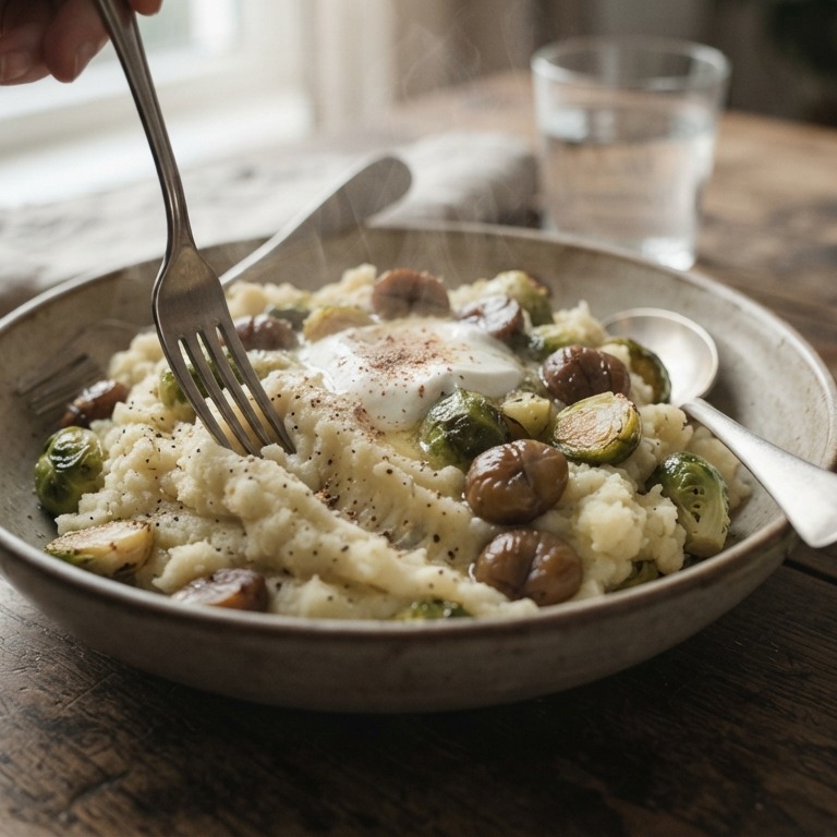 Stamppot spruitjes-kastanjes recept
