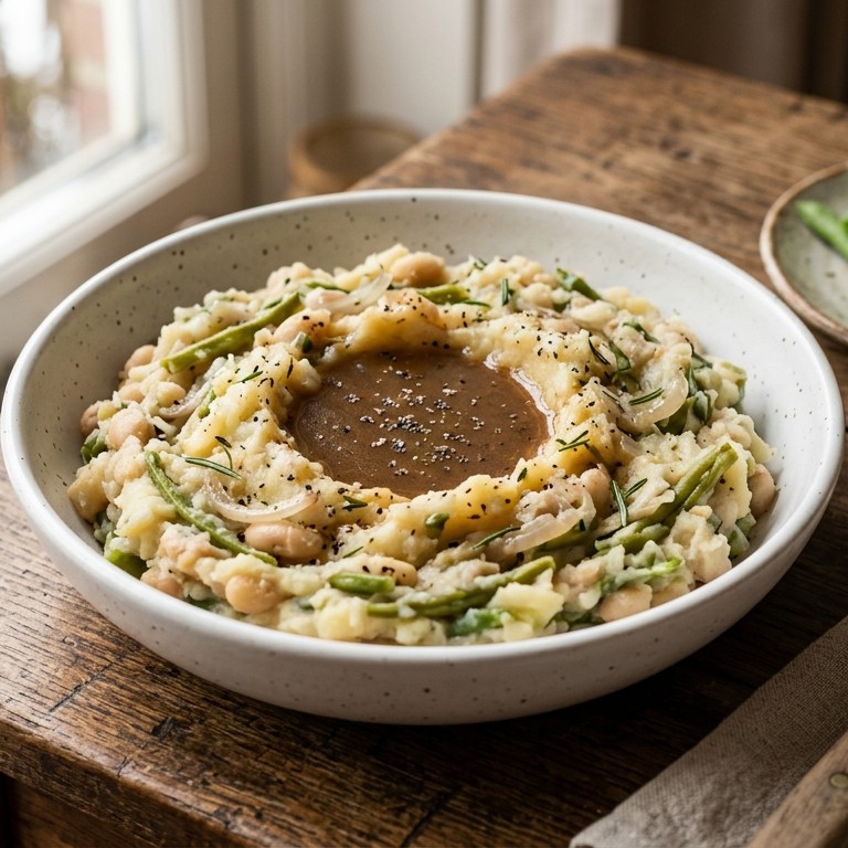 Stamppot witte bonen met snijbonen recept