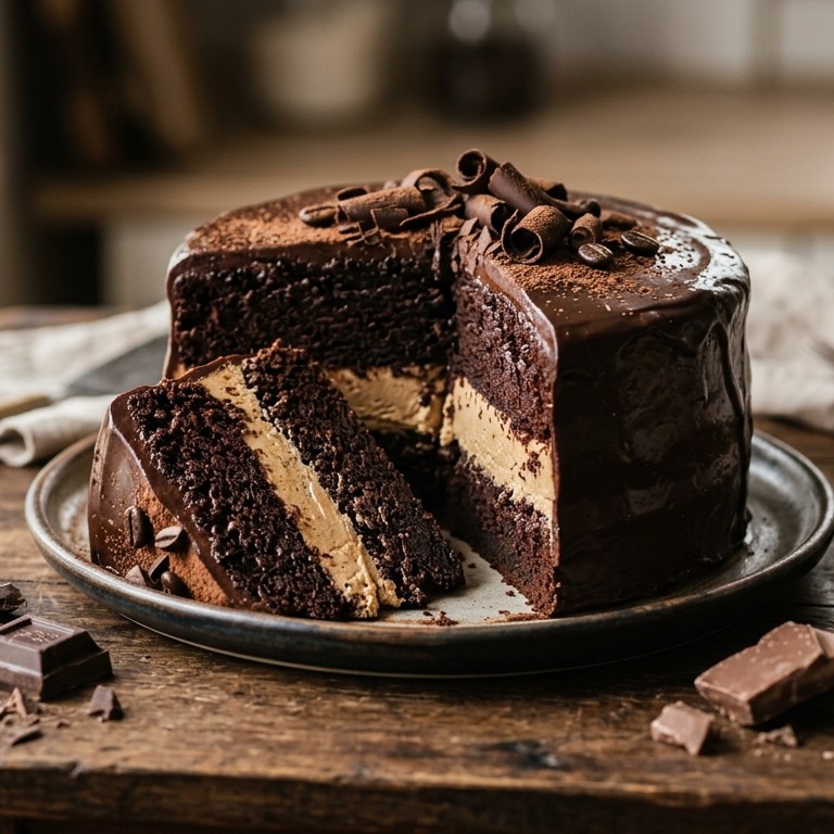 Stevige chocolade-mokkataart recept