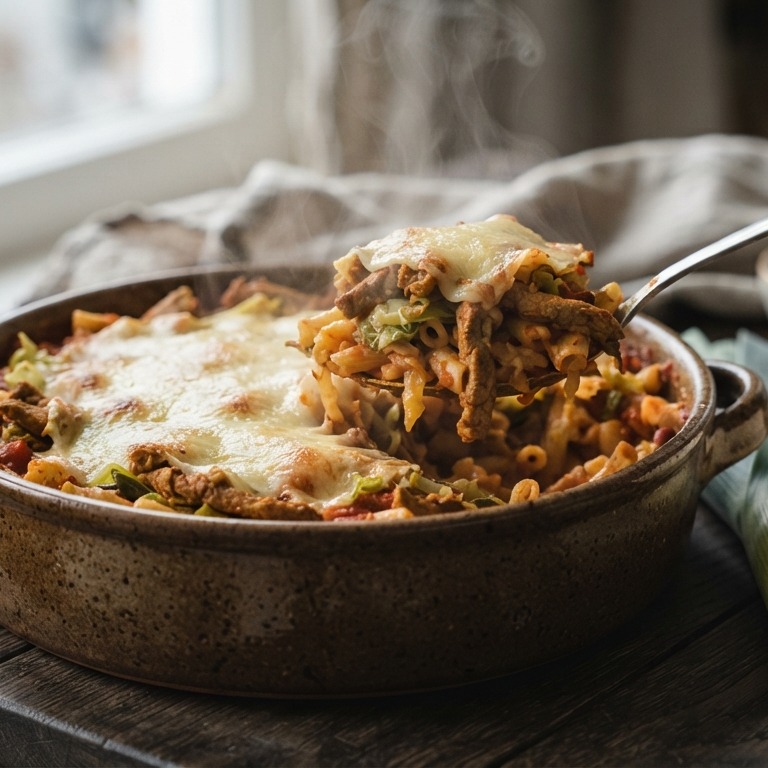 Stevige macaronischotel met shoarma en wintergroenten recept