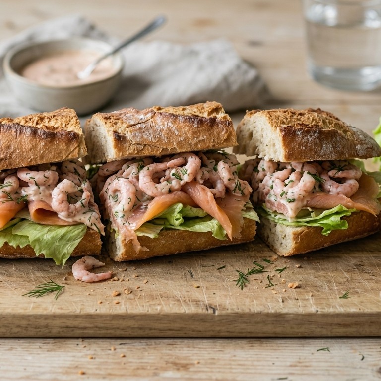Stokbrood garnalen-zalm recept