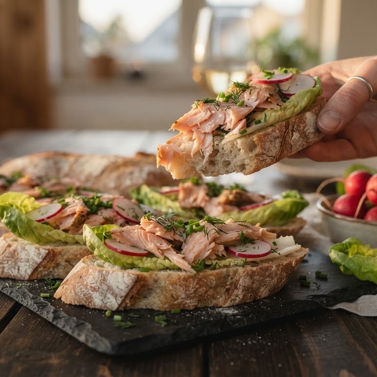 Stokbrood gerookte forel recept