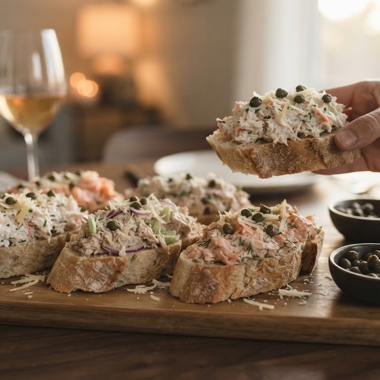 Stokbrood met salades recept