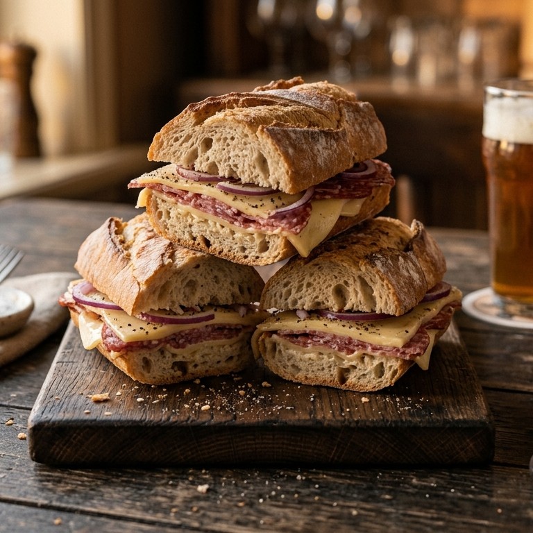 Stokbrood salami-kaas-ui recept