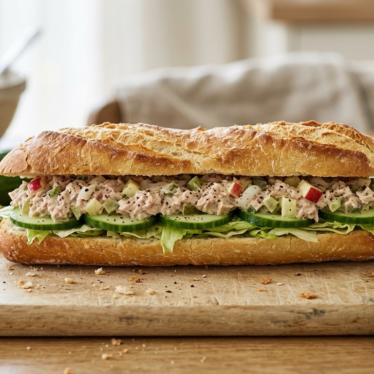 Stokbroodje tonijnsalade met komkommer recept