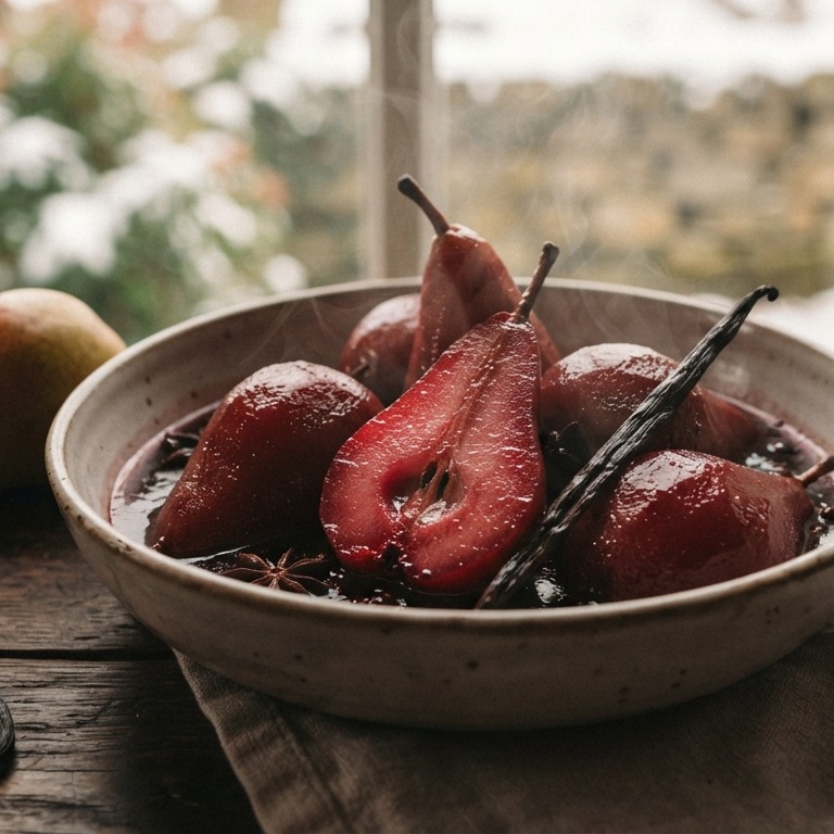 Stoofpeertjes met bessenjenever recept