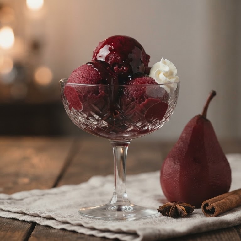 Stoofperensorbet recept
