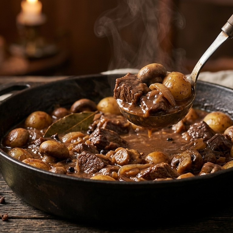 Stoofpot met champignons recept