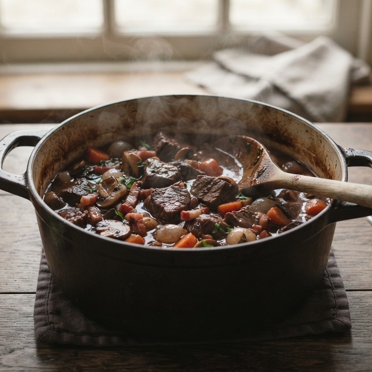 Stoofpot met rundvlees en rode wijn recept