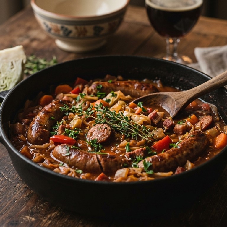 Stoofschotel met saucijsjes recept