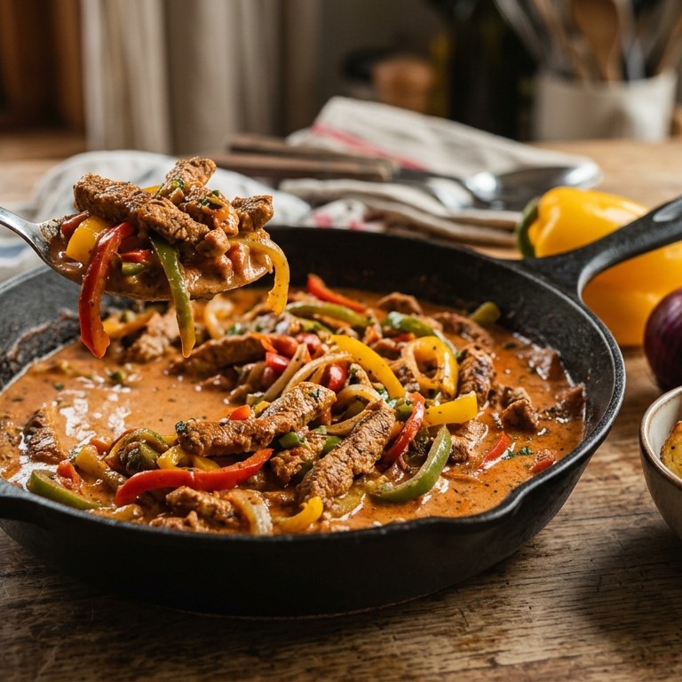 Stroganoff varkensreepjes recept
