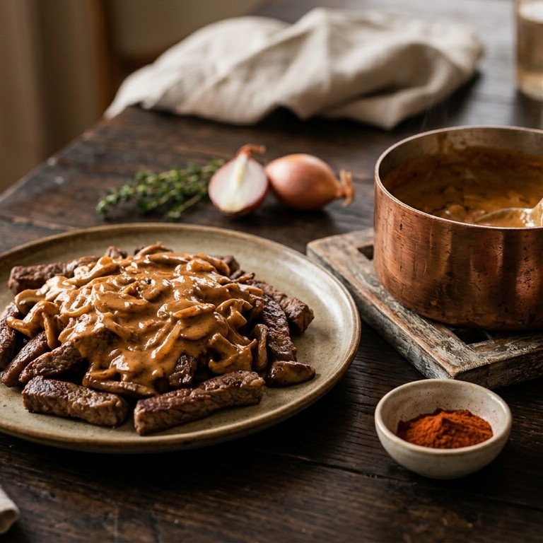 Stroganoffsaus recept
