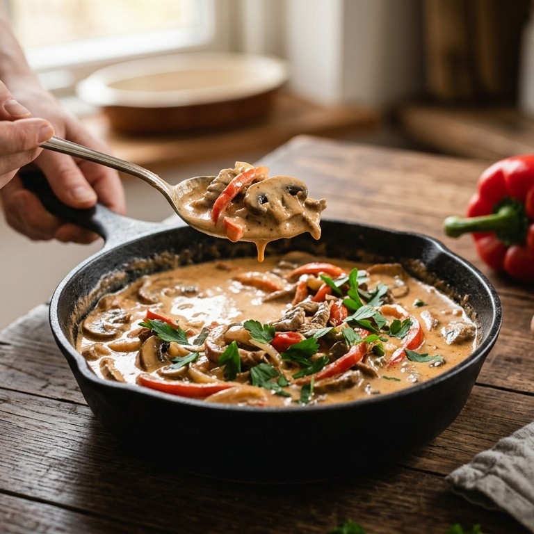 Stroganoffsaus recept