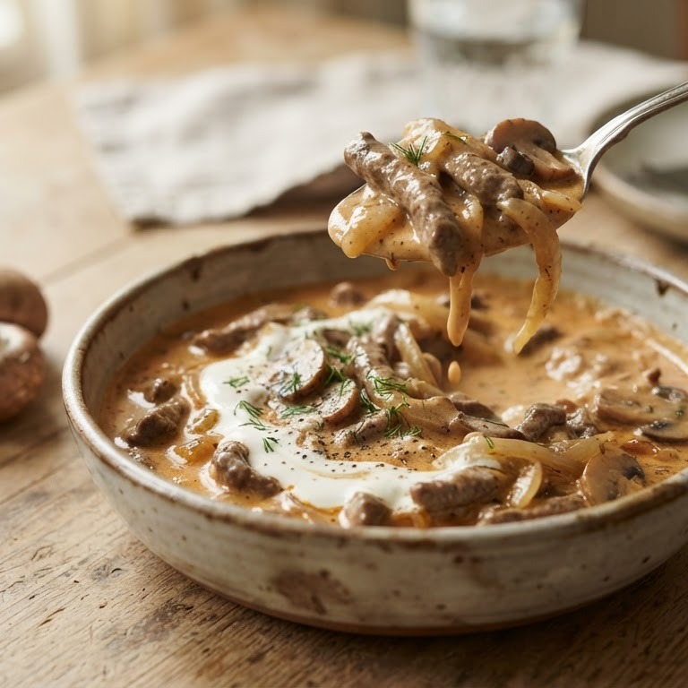 Stroganoffsaus recept