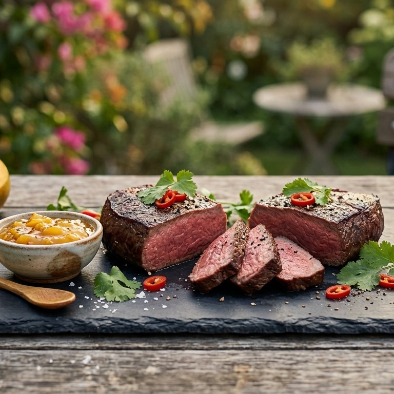 Struisvogelsteaks met mangochutney recept