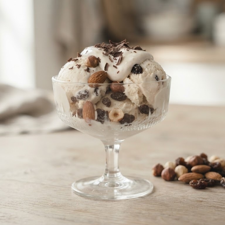 Studentenhaver ijs met kaneelyoghurt recept