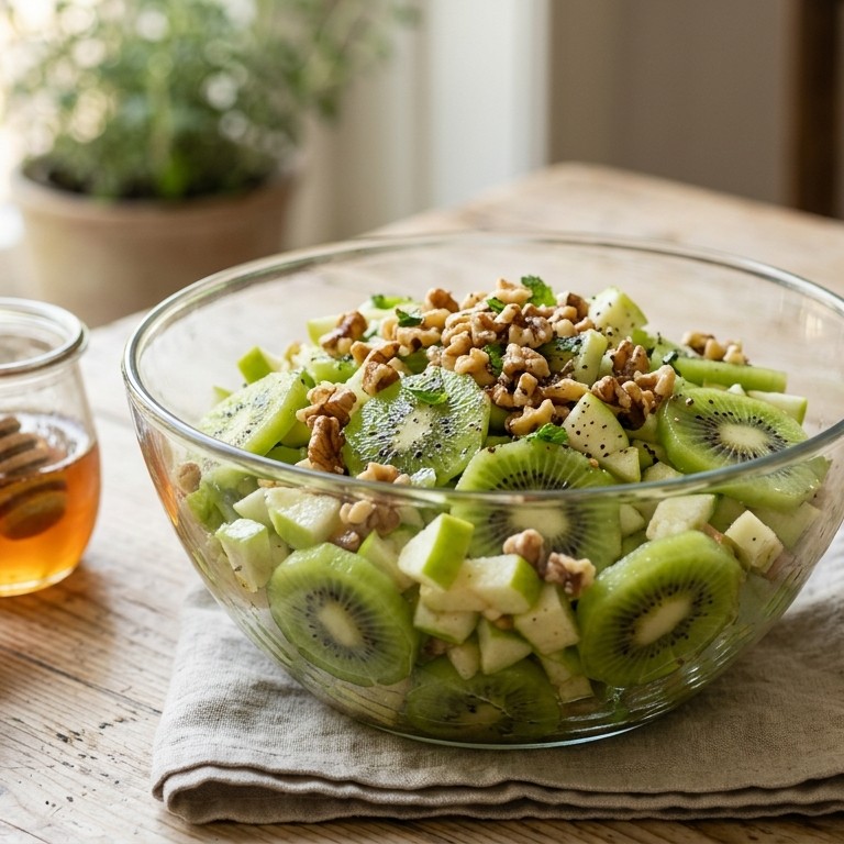 Super light kiwi-appelsalade recept