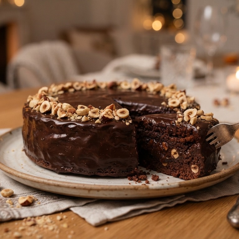 Superchocoladetaart met hazelnoot recept