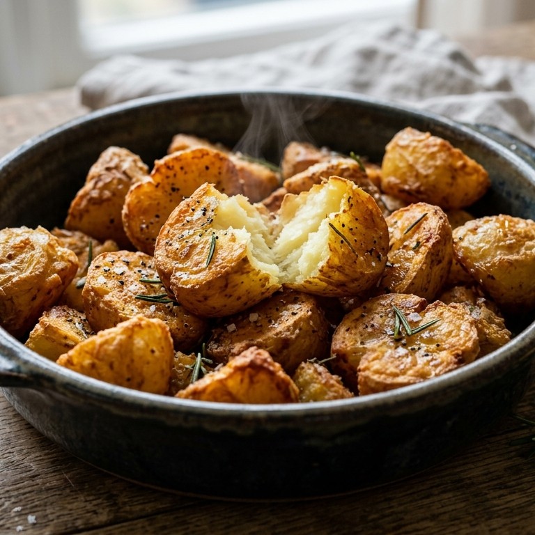 Superkrokante aardappelen met zeezout recept