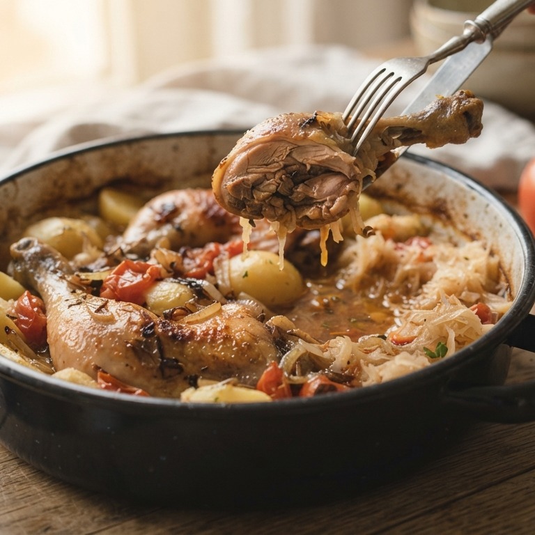 Surinaamse kip met zuurkool recept
