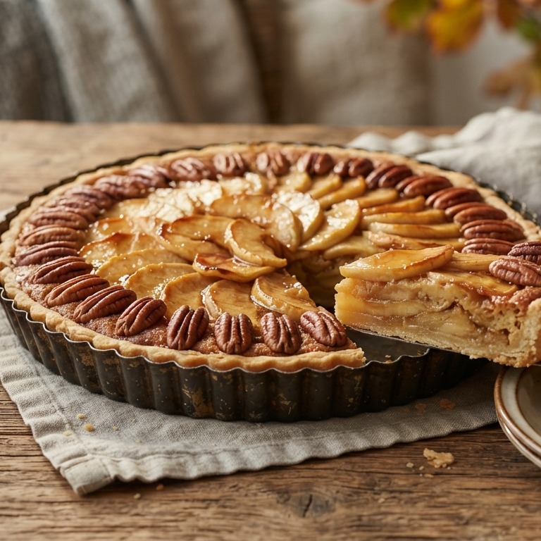Taart Appel met pecannoten recept