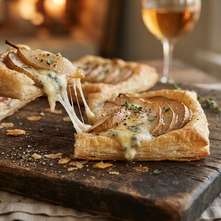 Taartje met gorgonzola en peer recept
