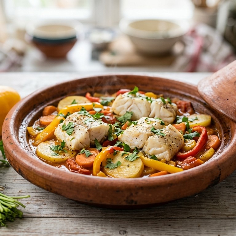 Tagine kabeljauw met groenten recept