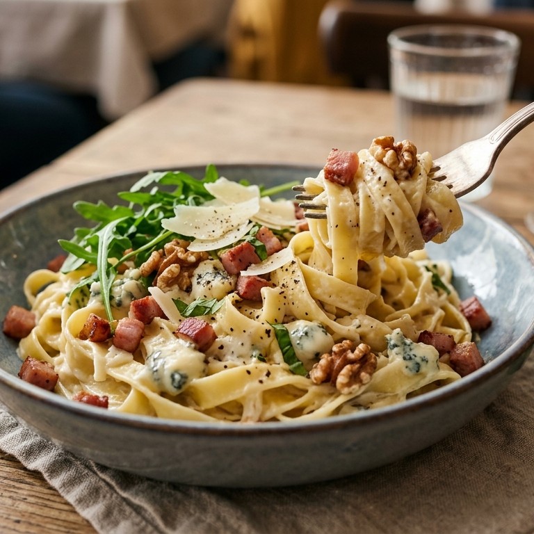Tagliatella met blauwe kaas recept